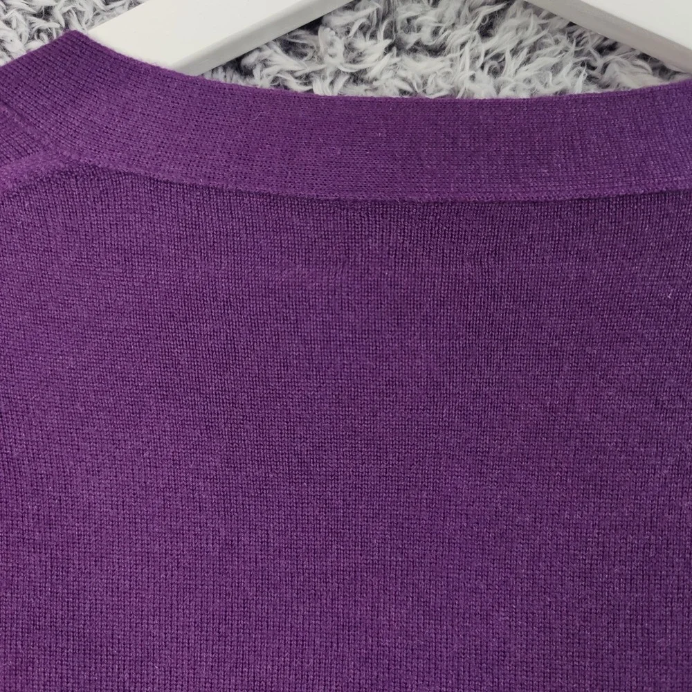 J.Crew Mens Dark Academia Preppy Merino Wool Cardigan S Purple V-Neck Sweater